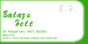 balazs helt business card